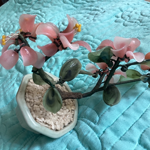 VINTAGE SMALL PINK CHERRY BLOSSOM BONSAÏ TREE - Picture 6 of 12